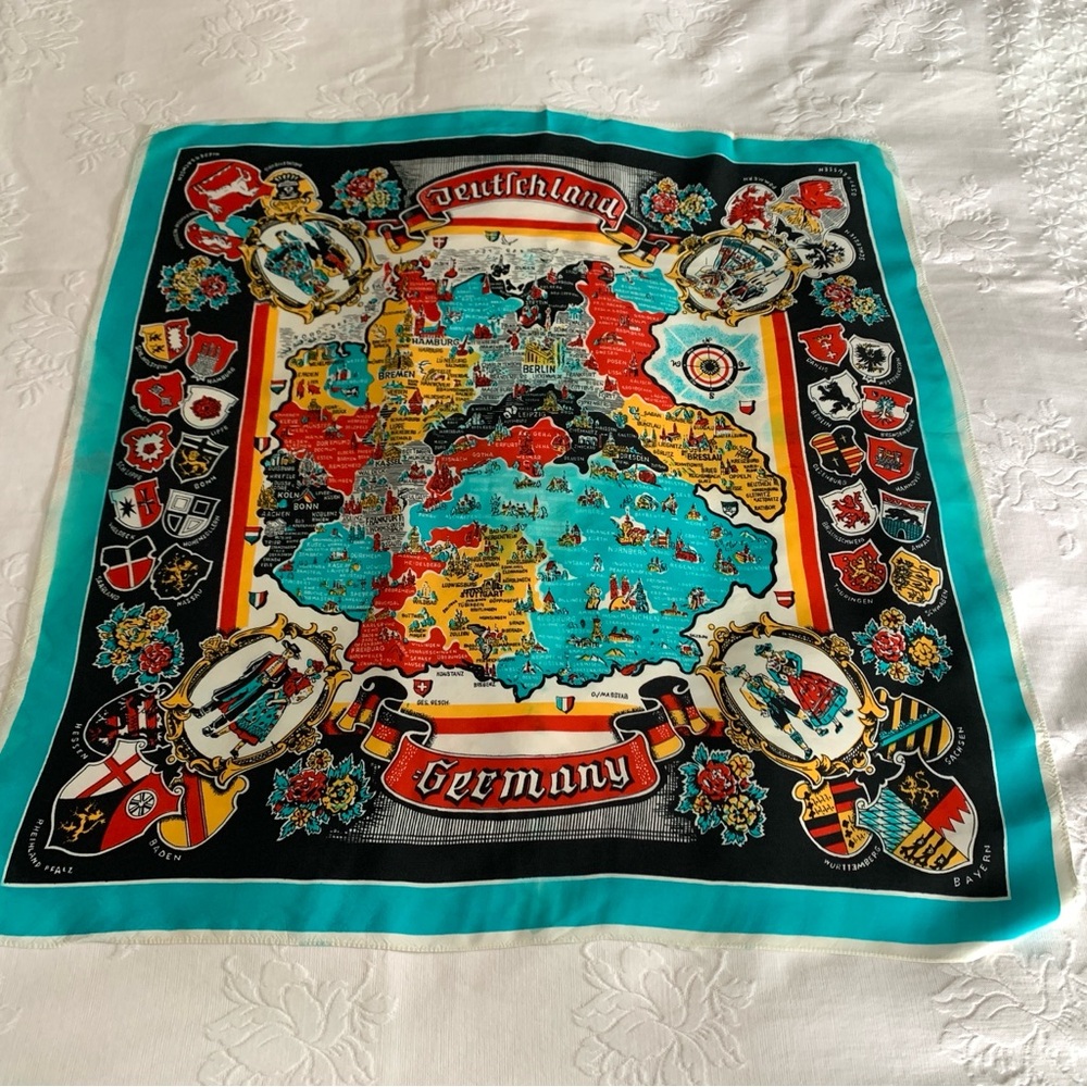 Vintage Souvenir Scarf Germany